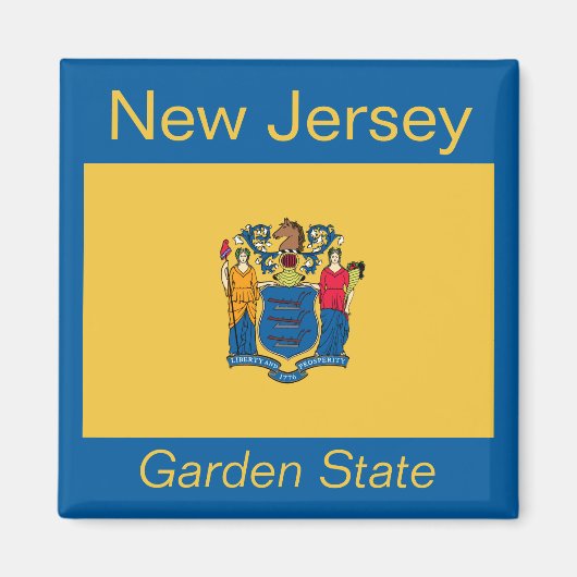 ニュージャージー州旗マグネット マグネット (正面)