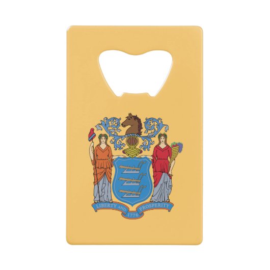 ニュージャージー州旗 クレジットカード栓抜き (正面)