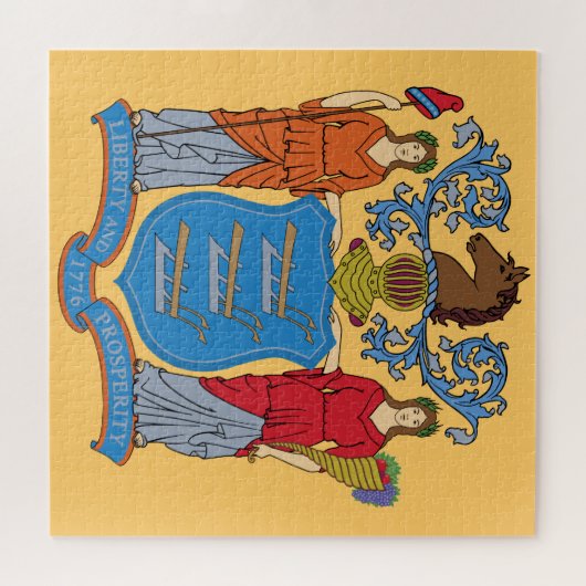 ニュージャージー州旗 ジグソーパズル (横)