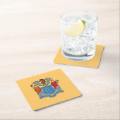 ニュージャージー州旗 スクエアペーパーコースター (インサイチュ)