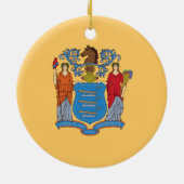 ニュージャージー州旗 セラミックオーナメント (裏面)
