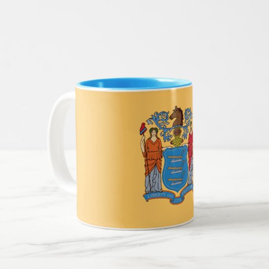 ニュージャージー州旗 ツートーンマグカップ (正面左)