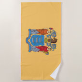 ニュージャージー州旗 ビーチタオル (正面)