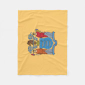 ニュージャージー州旗 フリースブランケット (正面)