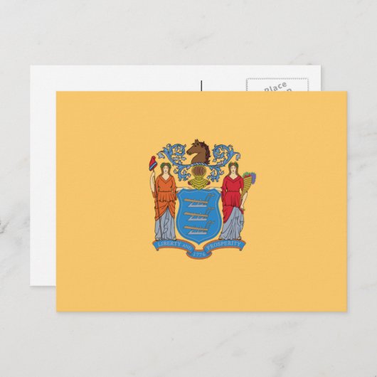 ニュージャージー州旗 ポストカード (正面/裏面)
