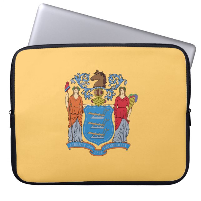 ニュージャージー州旗 ラップトップスリーブ (正面)