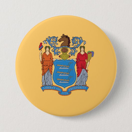 ニュージャージー州旗 缶バッジ (正面)