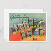 ニュージャージー州春湖からの挨拶 ポストカード (正面/裏面)