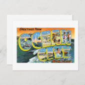 ニュージャージー州海シティからの挨拶！ ポストカード (正面/裏面)