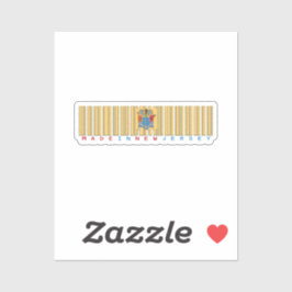 ニュージャージー州製バーコードフラッグステッカー シール