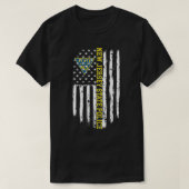 ニュージャージー州警察米国国旗 Tシャツ (デザイン正面)