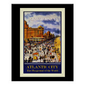 ニュージャージー州、アトランティックシティを旅行。 ポスター (正面)