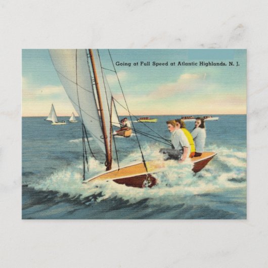 ニュージャージー州，アトランティックハイランズ ポストカード (正面)