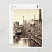 ニュージャージー州,ニューアーク,モリス運河ヴィンテージ ポストカード (正面/裏面)