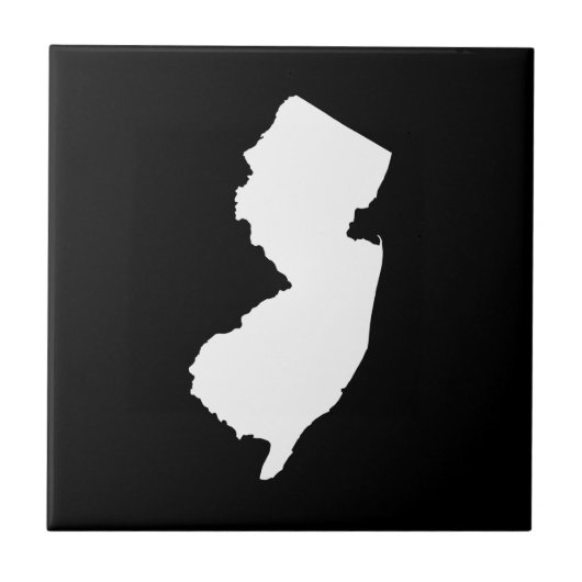 ニュージャージー州(白と黒) タイル (正面)