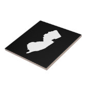 ニュージャージー州(白と黒) タイル (側面)