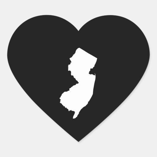 ニュージャージー州（白と黒） ハートシール (正面)