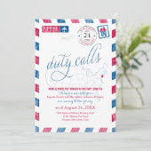 ニュージャージー州(米国)地図 航空便 軍事 移動 案内状 (スタンド正面)