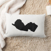 ニュージャージー州（黒と白） ランバークッション (ブランケット)