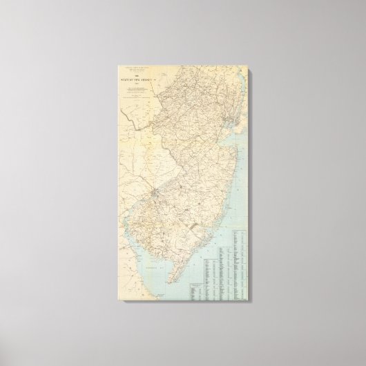 ニュージャージー州, 1877 キャンバスプリント (正面)