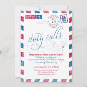 ニュージャージー州USA地図 航空便 軍事移動 案内状 (正面)