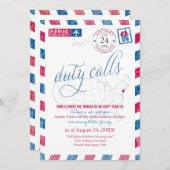 ニュージャージー州USA地図 航空便 軍事移動 案内状 (正面/裏面)