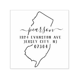 ニュージャージー差出人住所スタンプ自己インク セルフインキングスタンプ