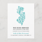 ニュージャージー新しい住所ニューホームを移動 ポストカード (正面)