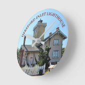 ニュージャージー時計、ヘレフォードインレット灯台 ラウンド壁時計 (傾斜)