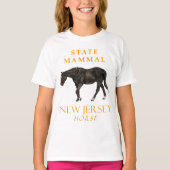 ニュージャージー準州の哺乳類 馬 Tシャツ (正面)