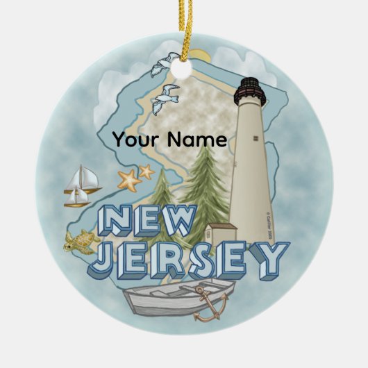 ニュージャージー灯台 セラミックオーナメント (正面)