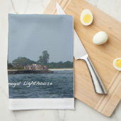 ニュージャージー素晴らしズ – バーネガットライトハウス キッチンタオル (四つ折り)