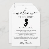 ニュージャージー結婚のウェルカムラベルの旅程 (正面/裏面)