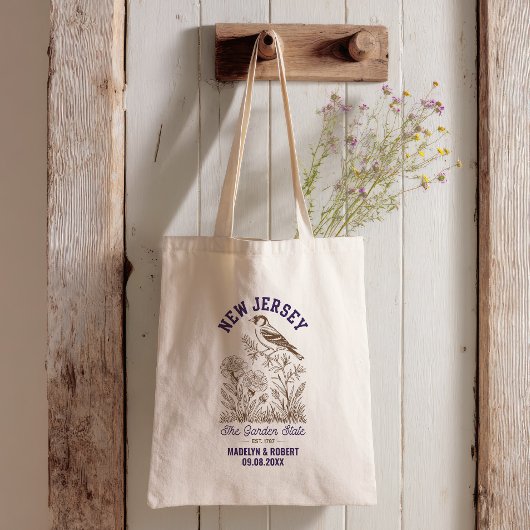 ニュージャージー結婚ズ歓迎バッグ州ラブ トートバッグ