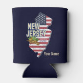 ニュージャージー統一された州レトロマップUSAお土産 缶クーラー (裏面)