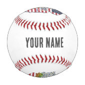 ニュージャージー統一された州レトロマップUSAお土産 野球ボール (裏面)