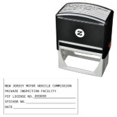 ニュージャージー自動車委員会PIFライセンス番号 セルフインキングスタンプ (インサイチュ)