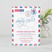 ニュージャージー航空メール世界地図軍隊移動 招待状 (スタンド正面)