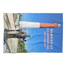 ニュージャージー茶タオルBarnegat Light house