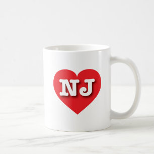 ニュージャージー赤いハート- I love NJ コーヒーマグカップ