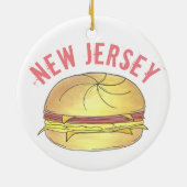 ニュージャージー転がポークNJハムエッグブレックファーストサンドイッチ セラミックオーナメント (裏面)