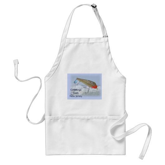 ニュージャージー魚釣りルアーからの挨拶 スタンダードエプロン (正面)