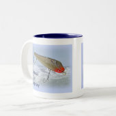 ニュージャージー魚釣りルアーからの挨拶 ツートーンマグカップ (正面左)
