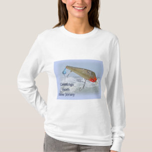 ニュージャージー魚釣りルアーからの挨拶 Tシャツ