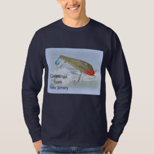 ニュージャージー魚釣りルアーからの挨拶 Tシャツ