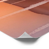 ニュージャージー鮮やかウォーターカラーサンセットアート ポスター (角)