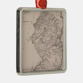 ニュージャージー1812年の地図 メタルオーナメント (右)