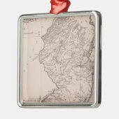 ニュージャージー1812年の地図 メタルオーナメント (左)
