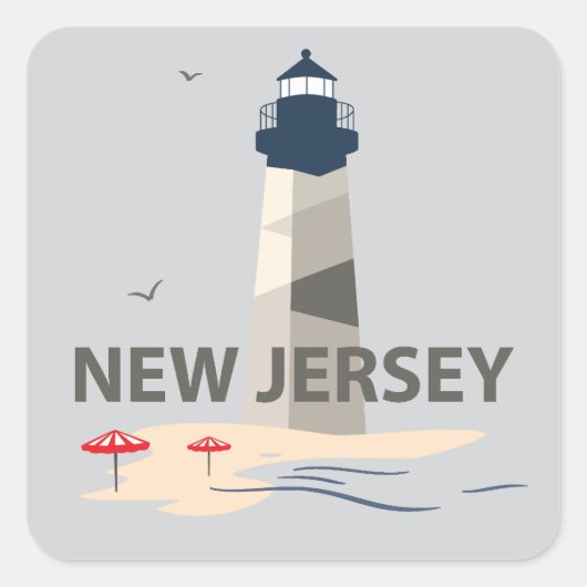 ニュージャージー，アメリカ合衆国 スクエアシール (正面)