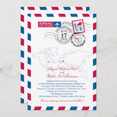 ニュージャージー&イタリア航空メールハート結婚ズ 招待状 (正面/裏面)